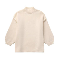 Frida Relaxed Knit Sweater in Beige