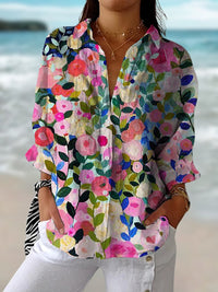 Frida™ Bloom Canvas Blouse in Multicolour