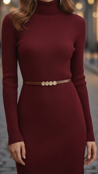 Tamara | Women's Long Sleeve Winter Midi Dress