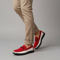 Fulton Suede Loafer in Crimson