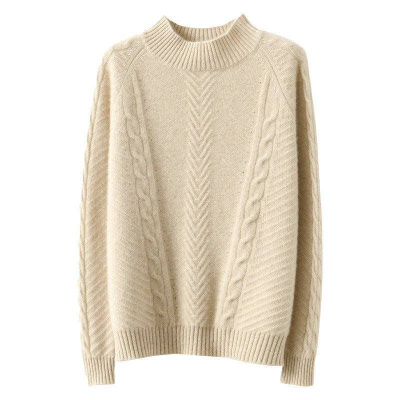 Gabriella Elegant Knit Sweater with Crew Neck