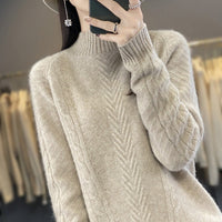 Gabriella Elegant Knit Sweater with Crew Neck