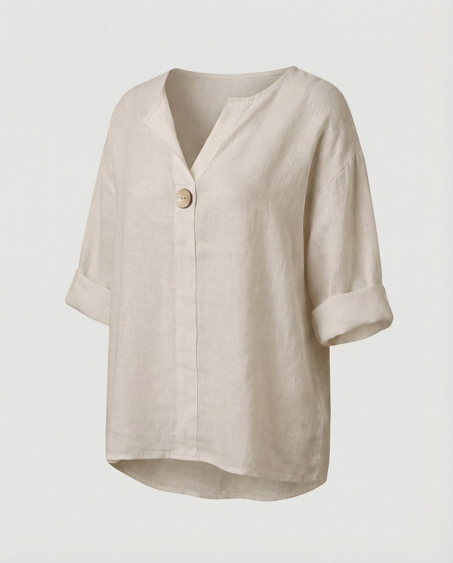 Gabriella Linen Tunic in Apricot