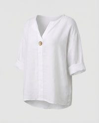 Gabriella Linen Tunic in White