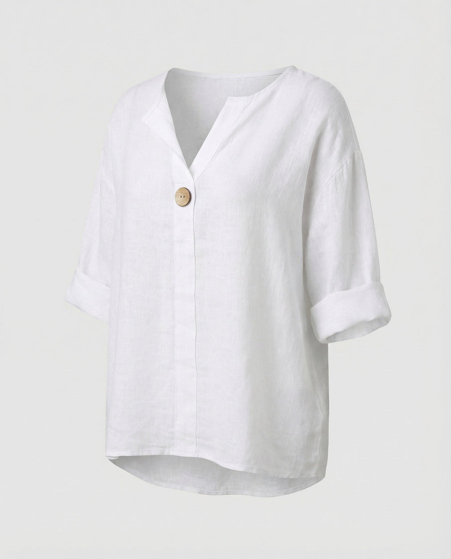 Gabriella Linen Tunic in White
