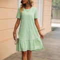 Gaia Casual Shirt Dress with Ruffles and Checked
