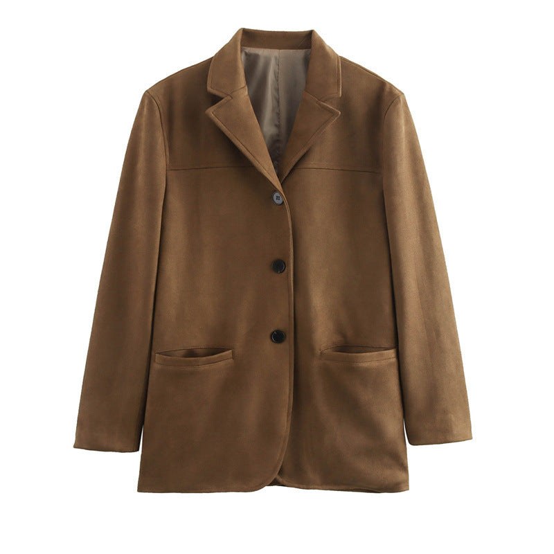 Gaia Elegant Jacket in Dark Brown