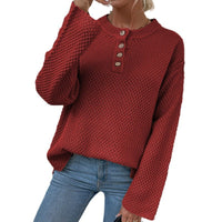 Gaia Knit Sweater with Button Front