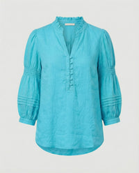 Gaia Linen Tunic in Blue