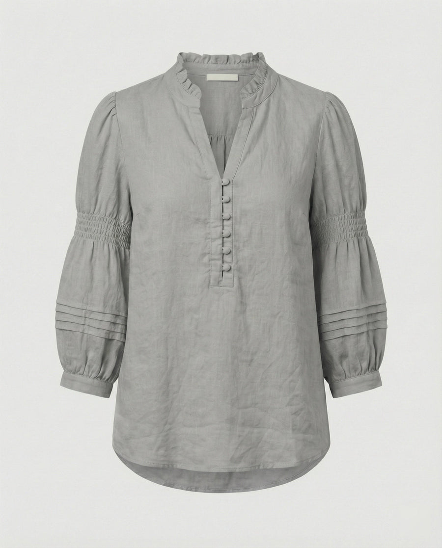 Gaia Linen Tunic in Grey