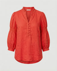 Gaia Linen Tunic in Red
