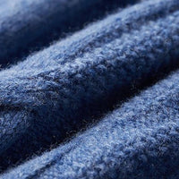Galway Cable Knit Wool Sweater in Ocean Blue