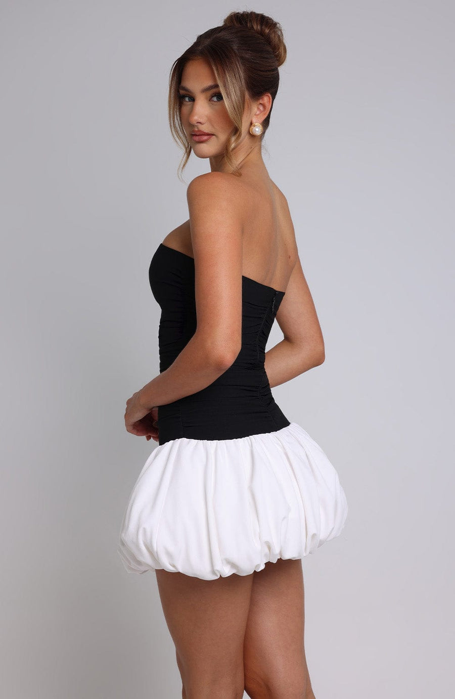 Michelle Mini Dress – Black/White
