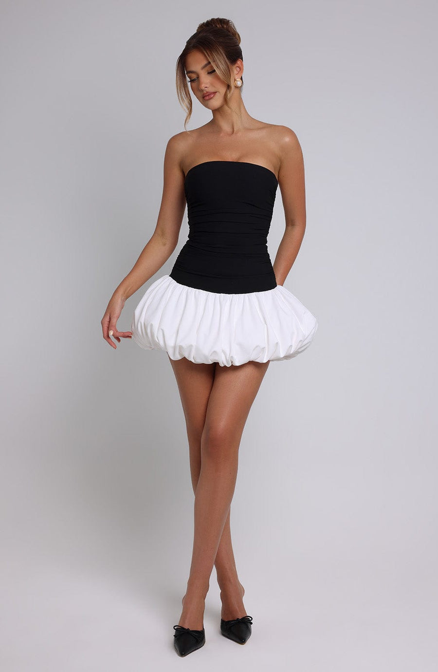 Michelle Mini Dress – Black/White