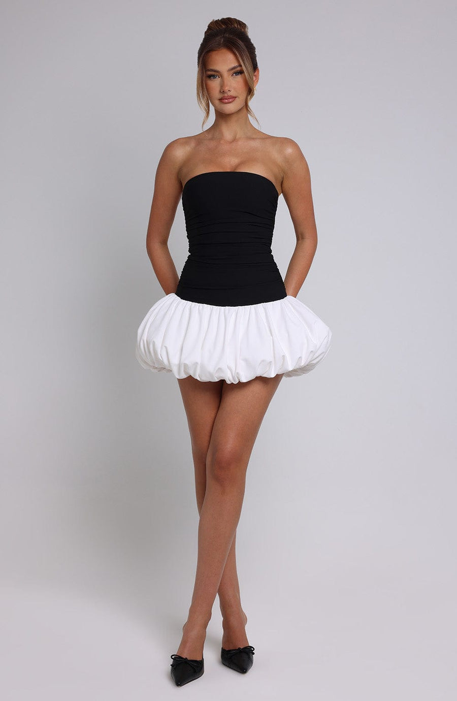 Michelle Mini Dress – Black/White