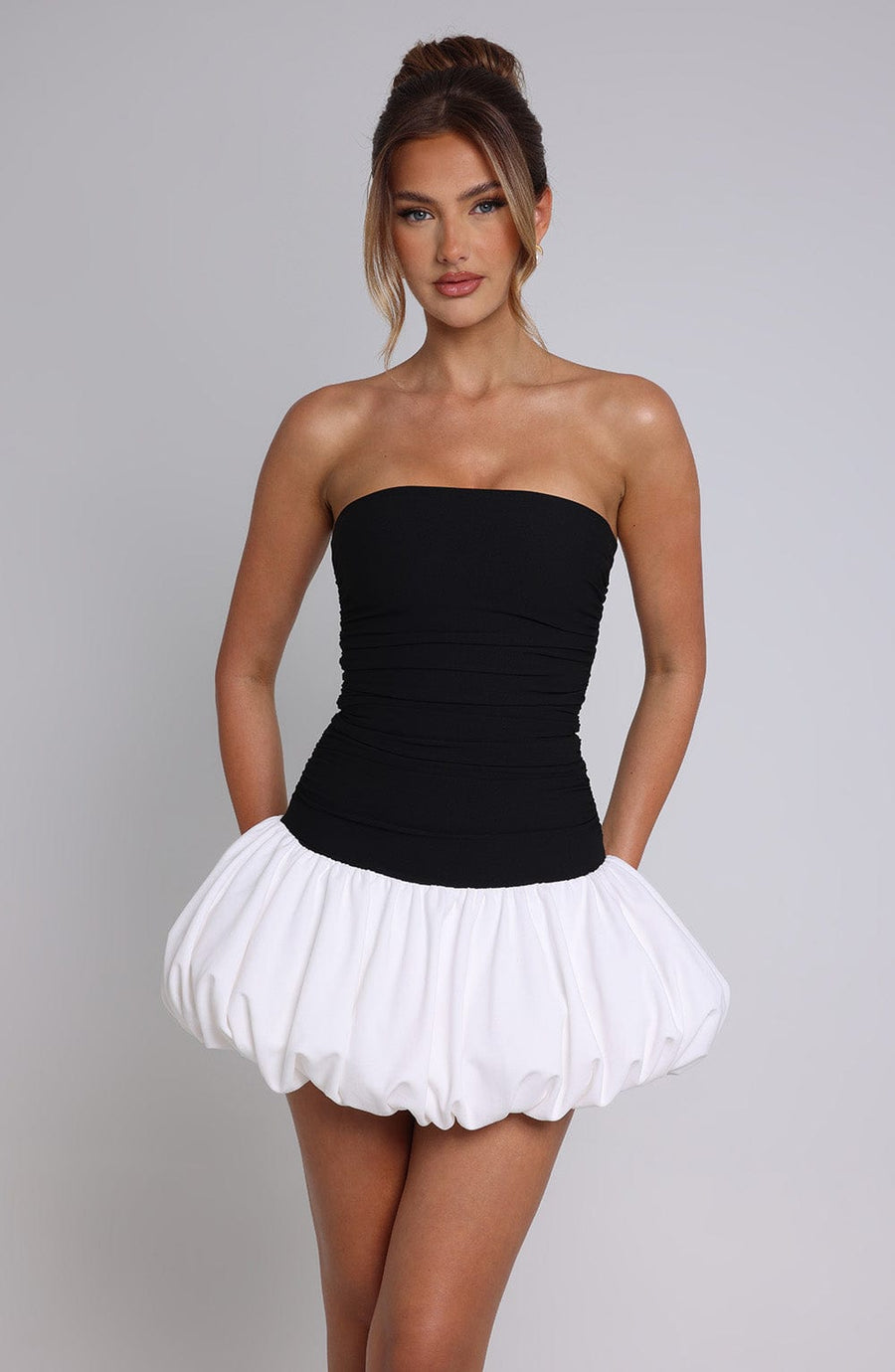 Michelle Mini Dress – Black/White
