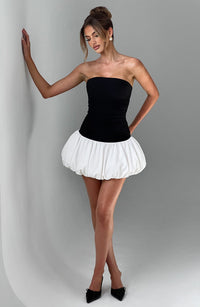 Michelle Mini Dress – Black/White