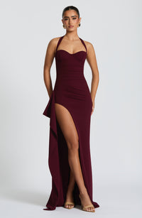 Solange Maxi Dress – Cherry Lacquer