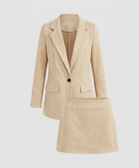 Genevieve Elegant Blazer in Beige