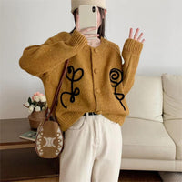 Genevieve Knit Cardigan in Pumpkin