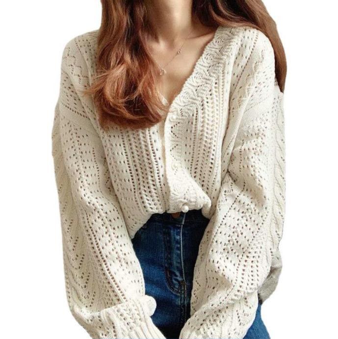 Genevieve Knit Sweater with V-Neck