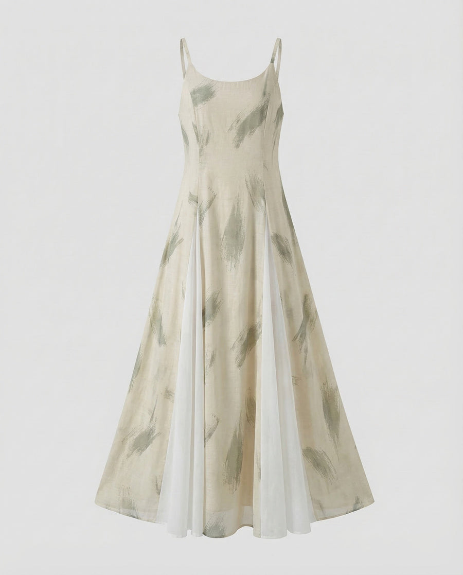 Genevieve Linen Maxi Dress in Black