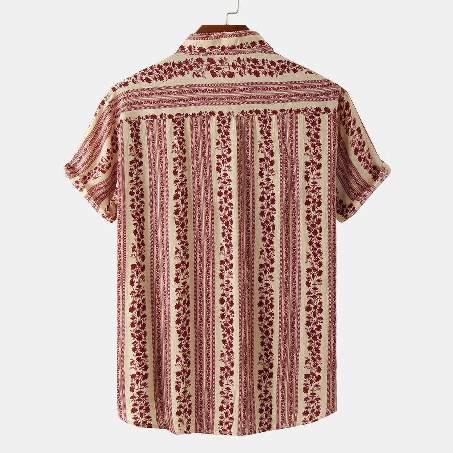 Genevieve Shirt with Short Sleeve in Red