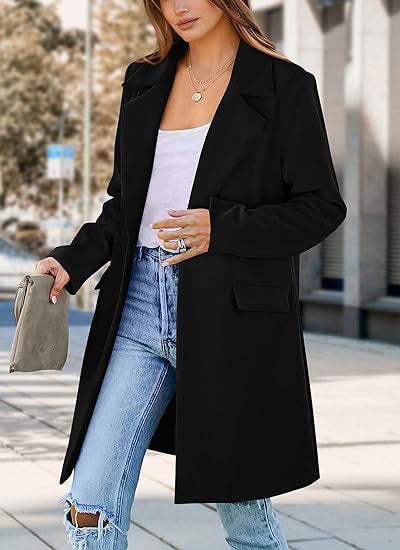 Georgia Elegant Blazer with Oversized in Black
