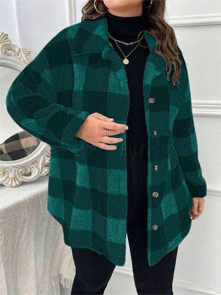 Georgia Jacket with Oversized in Dark Green