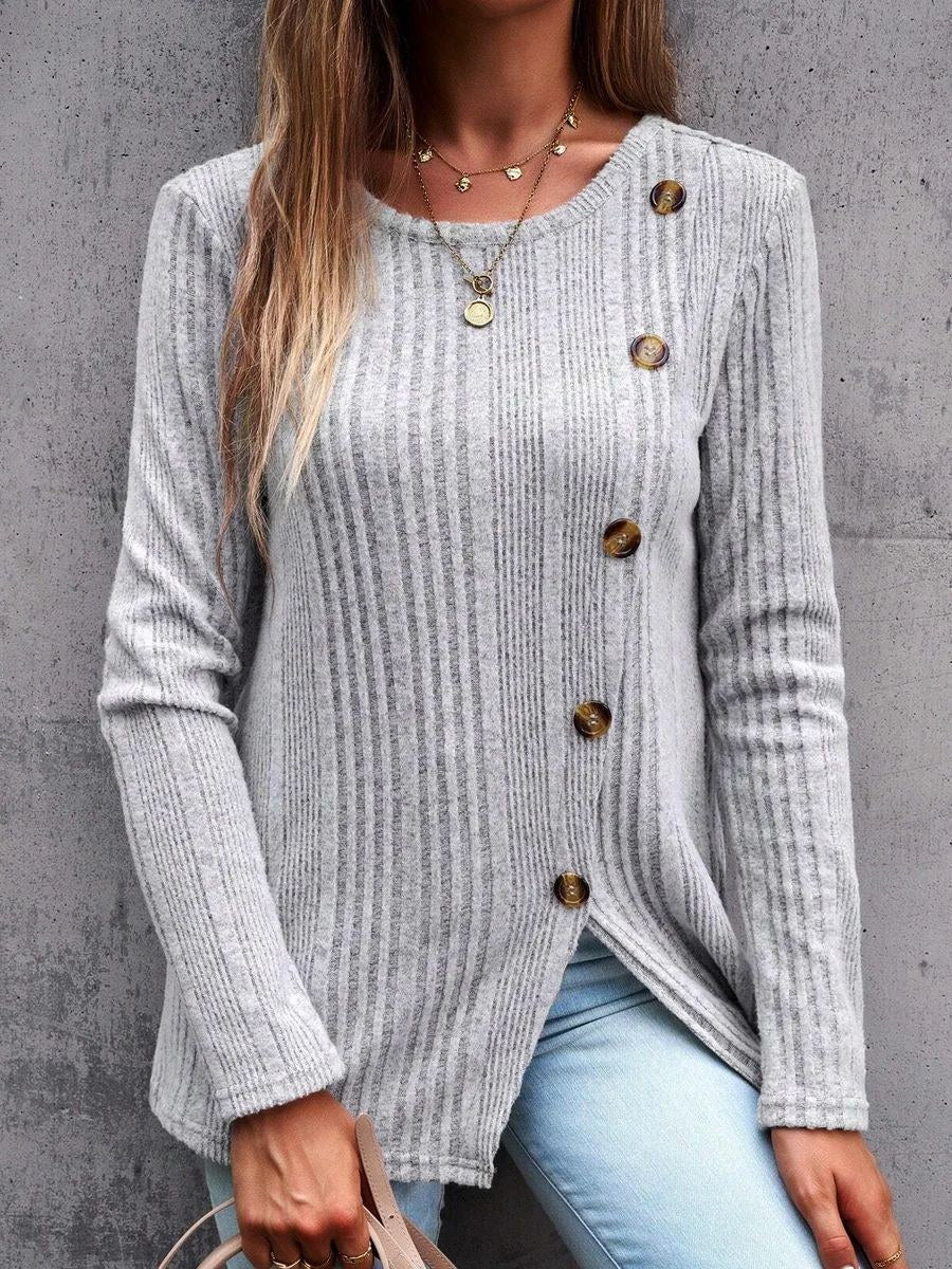 Georgia Knit Top in Grey