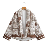 Georgia Lightweight Quilted Jacket with Pockets in Khaki