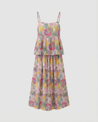 Georgia Linen Skirt in Multicolour