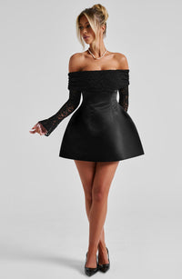Valeria Mini Dress – Black