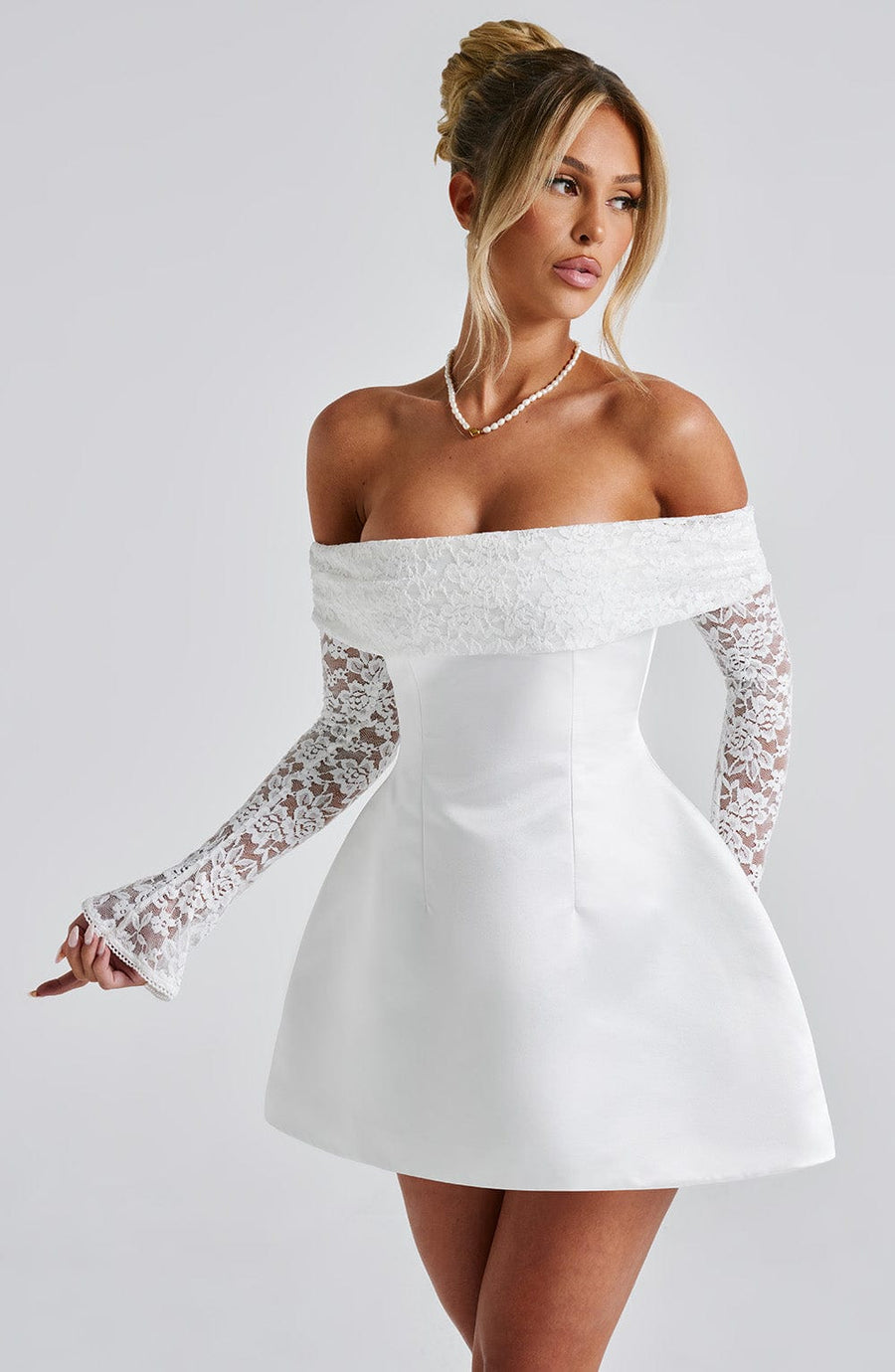 Valeria Mini Dress – Ivory