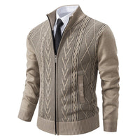 Gerrit Sweater with Zip Front in Red