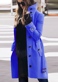 Gia Elegant Coat in Blue