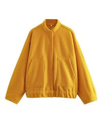 Gia Elegant Jacket with Oversized in Orange