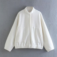 Gia Elegant Jacket with Oversized in White