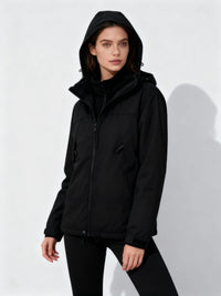Gia Jacket with Hood in Black