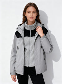 Gia Jacket with Hood in Grey