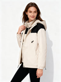 Gia Jacket with Hood in Ivory White