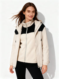 Gia Jacket with Hood in Ivory White