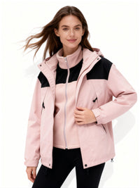 Gia Jacket with Hood in Pink