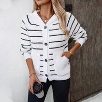 Gia Knit Cardigan with Pockets and Striped