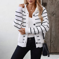 Gia Knit Cardigan with Pockets and Striped