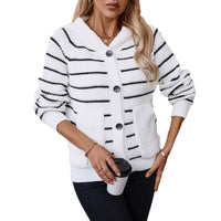 Gia Knit Cardigan with Pockets and Striped