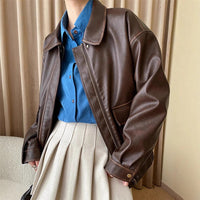 Gia Leather Jacket with Pockets