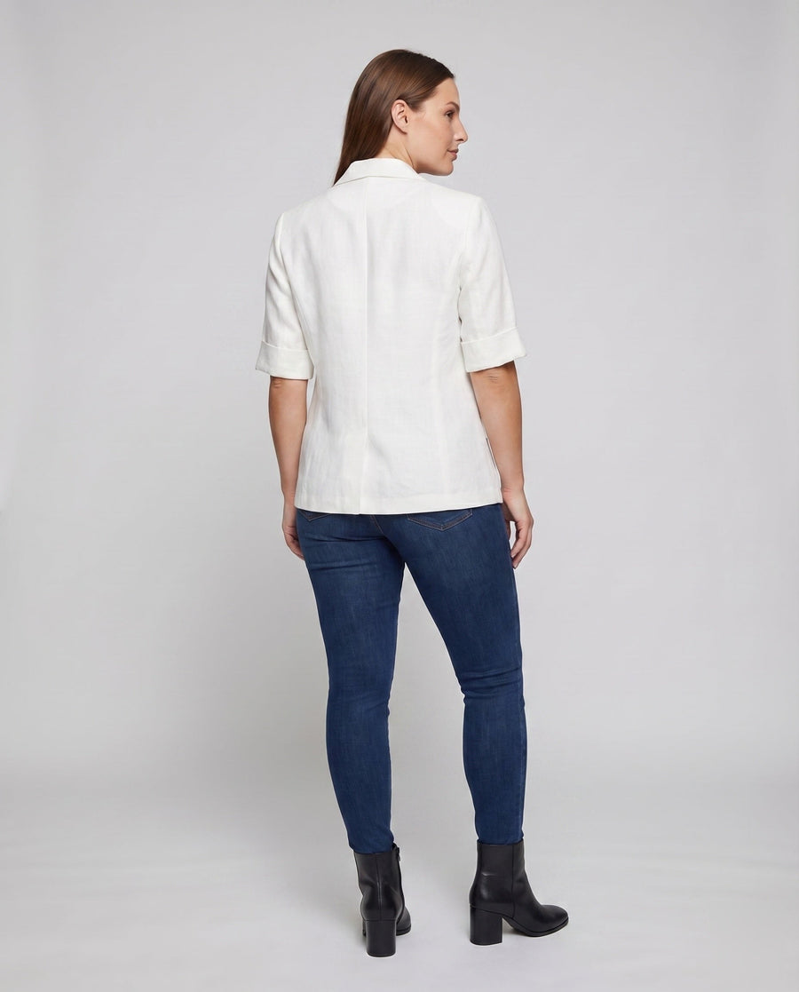 Gia Lightweight Linen Blazer with Pockets