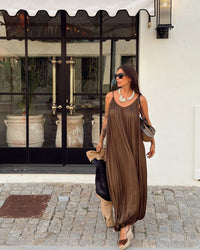 Gia Maxi Dress in Coffee