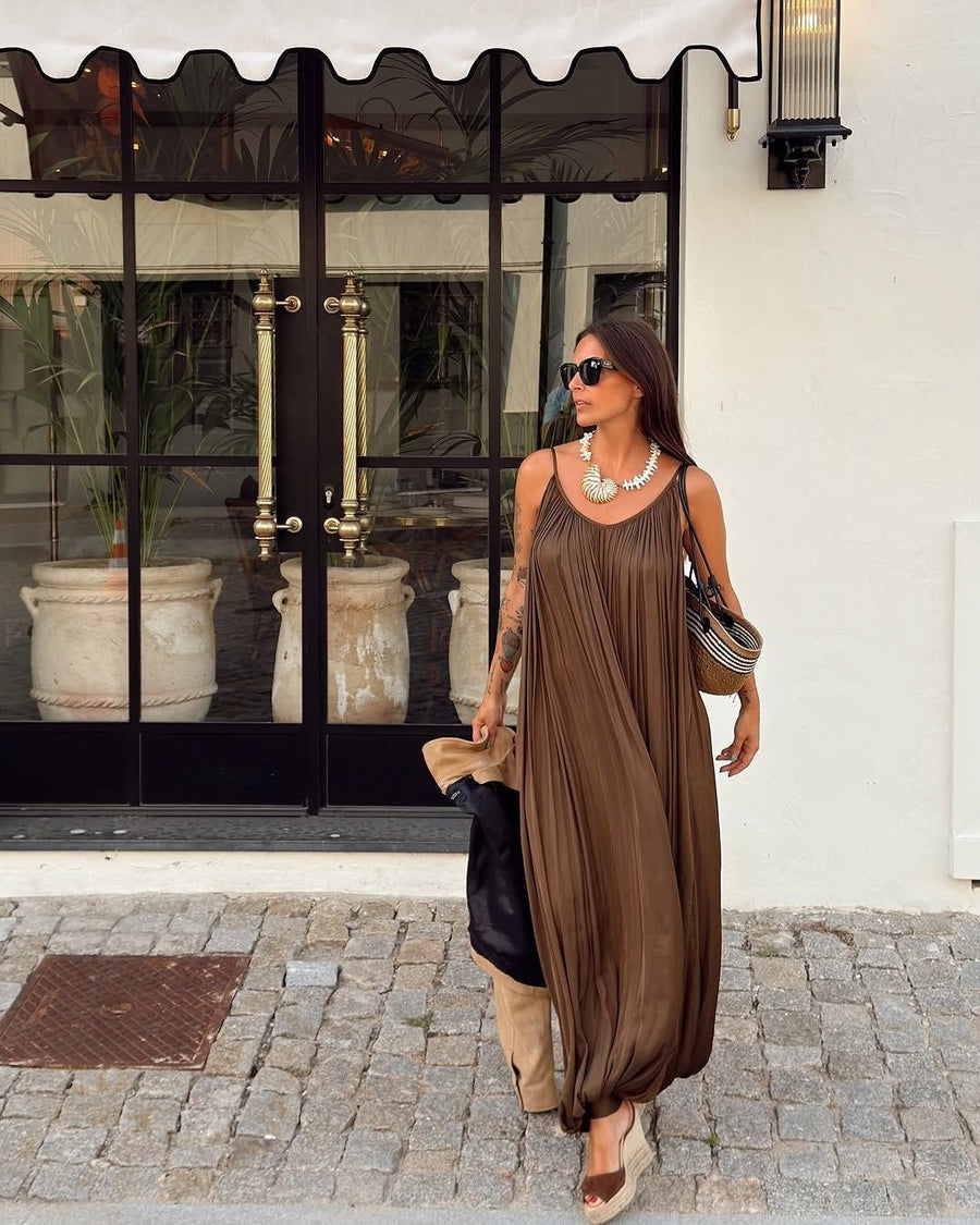 Gia Maxi Dress in Coffee